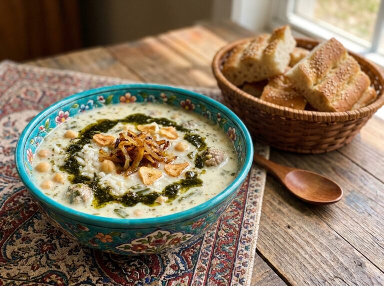 طرز تهیه آش دوغ اصیل اردبیل و سرعین، مرحله به مرحله با گوشت قلقلی